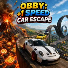Play Obby: +1 Speed Car Escape game